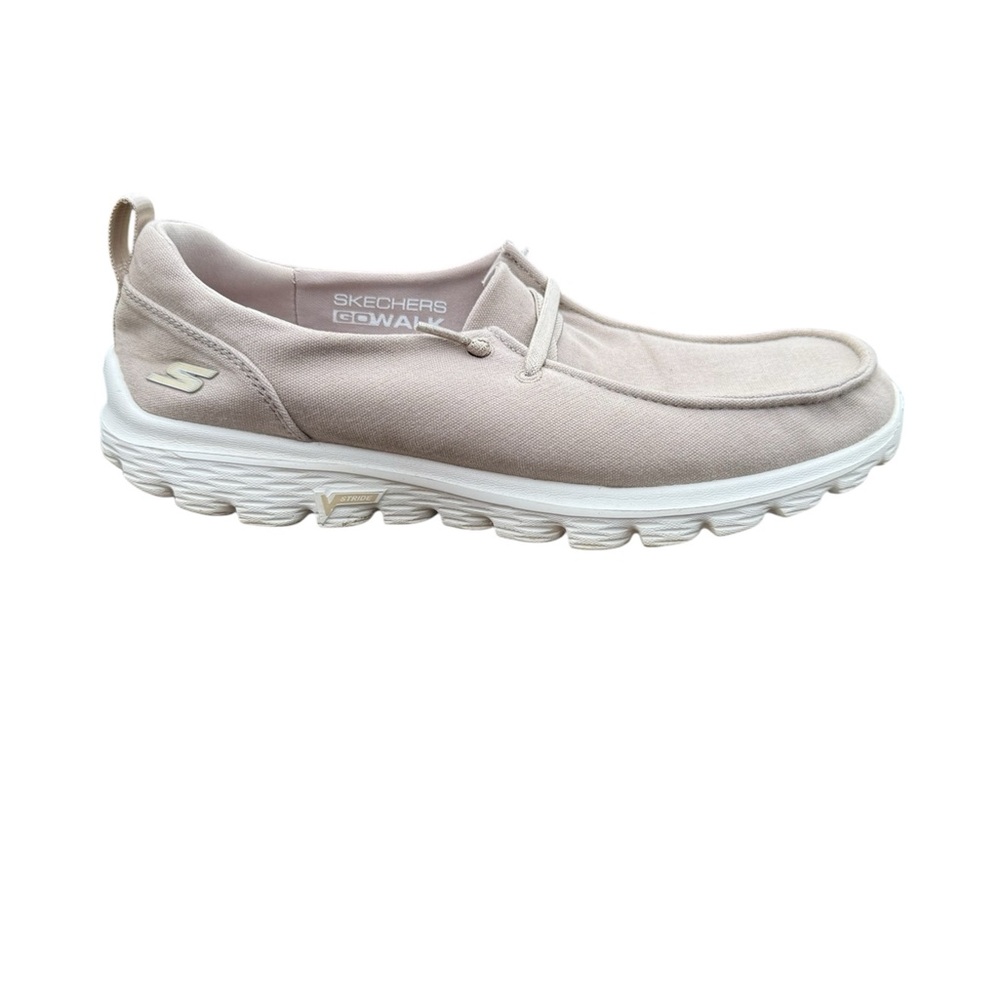Skechers Go Walk Light Tan Slip-On Sneakers